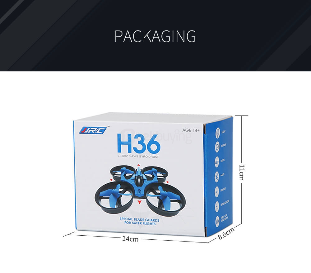 JJRC H36 MINI 2.4G 4CH 6Axis RC Quadcopter RTF Blue + Extra 3.7V 150mAh Battery
