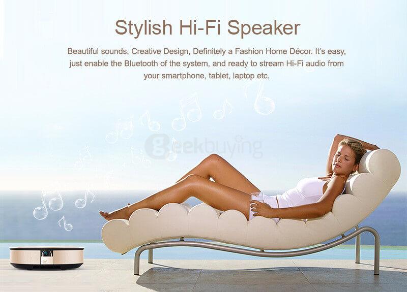 JMGO G1S DLP Projector Android 4.3 1800LM 1280*800 Pixels 2.4G/5G WiFi Bluetooth 4.0 with Keystone Function - Gold