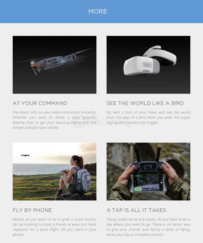 DJI Mavic Pro Fly More Combo WIFI 4K UHD Camera GPS Obstacle Avoidance Mini Foldable Quadcopter RTF