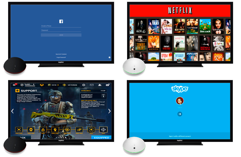 Inphic i7 Amlogic S905X Android 6.0 2G/16G 4K UHD Smart TV Box KODI 802.11 b/g/n LAN HDMI CEC - Black