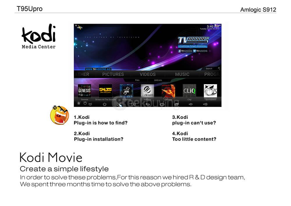 T95U Pro Amlogic S912 Android 6.0 2G/16G TV BOX 2.4G/5G Dual Band WIFI Gigabit LAN Bluetooth KODI LED Display