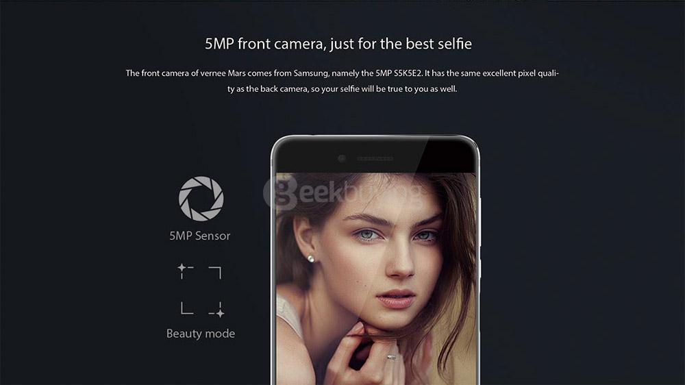 [HK Stock]Vernee Mars 5.5inch FHD 4G LTE Android 6.0 Smartphone Helio P10 MTK6755 Octa Core 4GB 32GB 13.0MP Touch ID Type-C OTG Fast Charge Metal Body - Gold