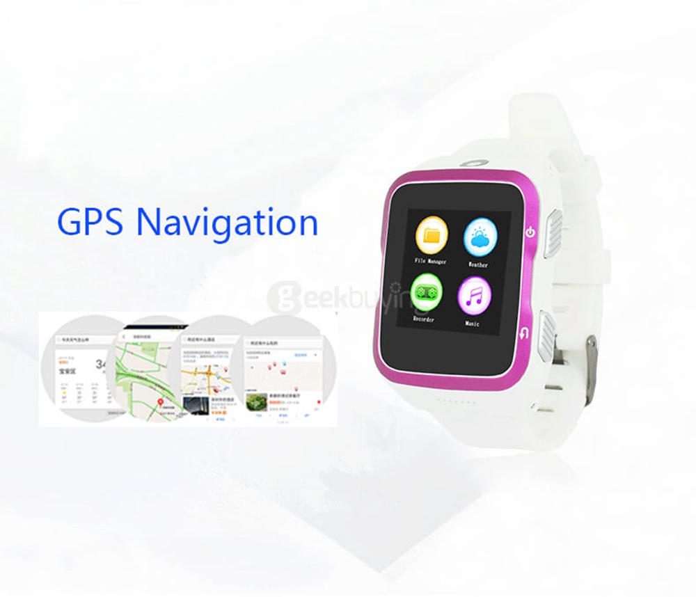 ZGPAX S83 3G Smart Watch Phone Android 5.1 MTK6580 Quad Core 1.3GHz 512MB/8GB 5.0MP Camera WiFi Bluetooth 4.0 GPS - Silver