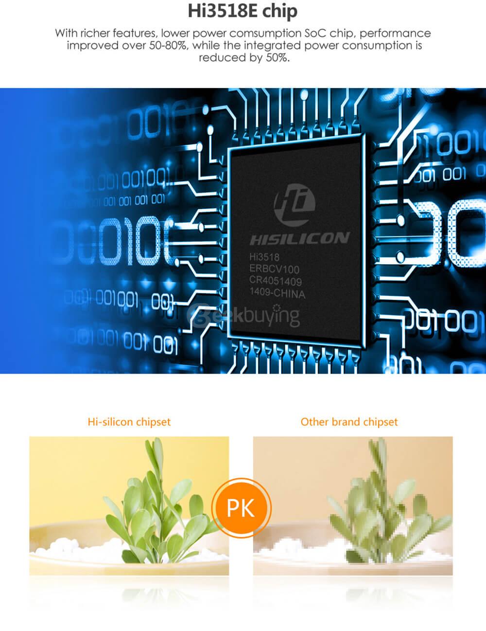 Vstarcam C7842WIP 720P HD WiFi IP Camera H.264 video compression 1.0 Megapixel - White + Blue