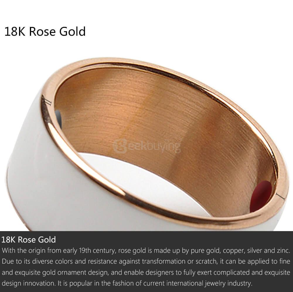 Size 9 Jakcom R3F Smart Ring Waterproof Wearable Ring for NFC Electronics Mobile Phone Android Smartphone - White