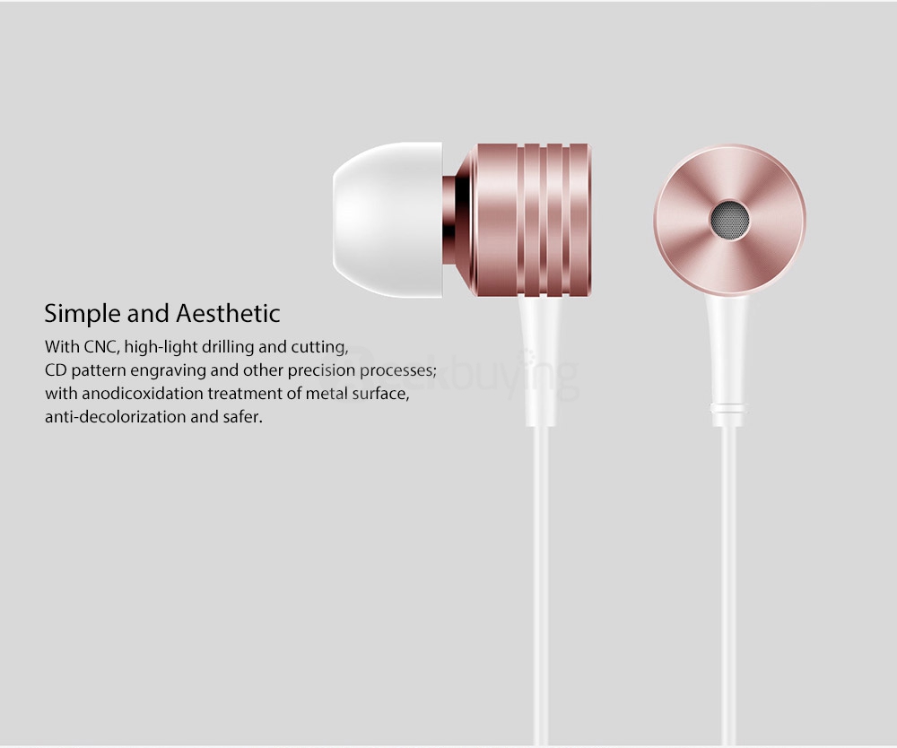 Original Xiaomi 1More Piston Classic In-Ear Wired Earphones with Microphone & Remote for Android iOS - Gray