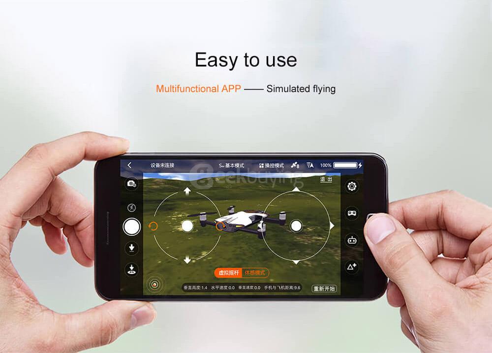 Wingsland S6 Pocket Selfie Drone FPV 4K HD Camera GPS Obstacle Avoidance RC Quadcopter - Camouflage