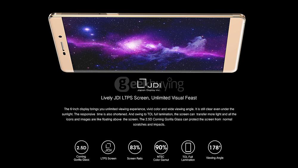 VKWORLD T1 PLUS 6.0inch HD 4G LTE Android 6.0 Smartphone 64-bit MT6735 Quad Core 2GB 16GB 8.0MP 13.0MP Touch ID 4300mAh Fast Charge Gyro - Rose Gold