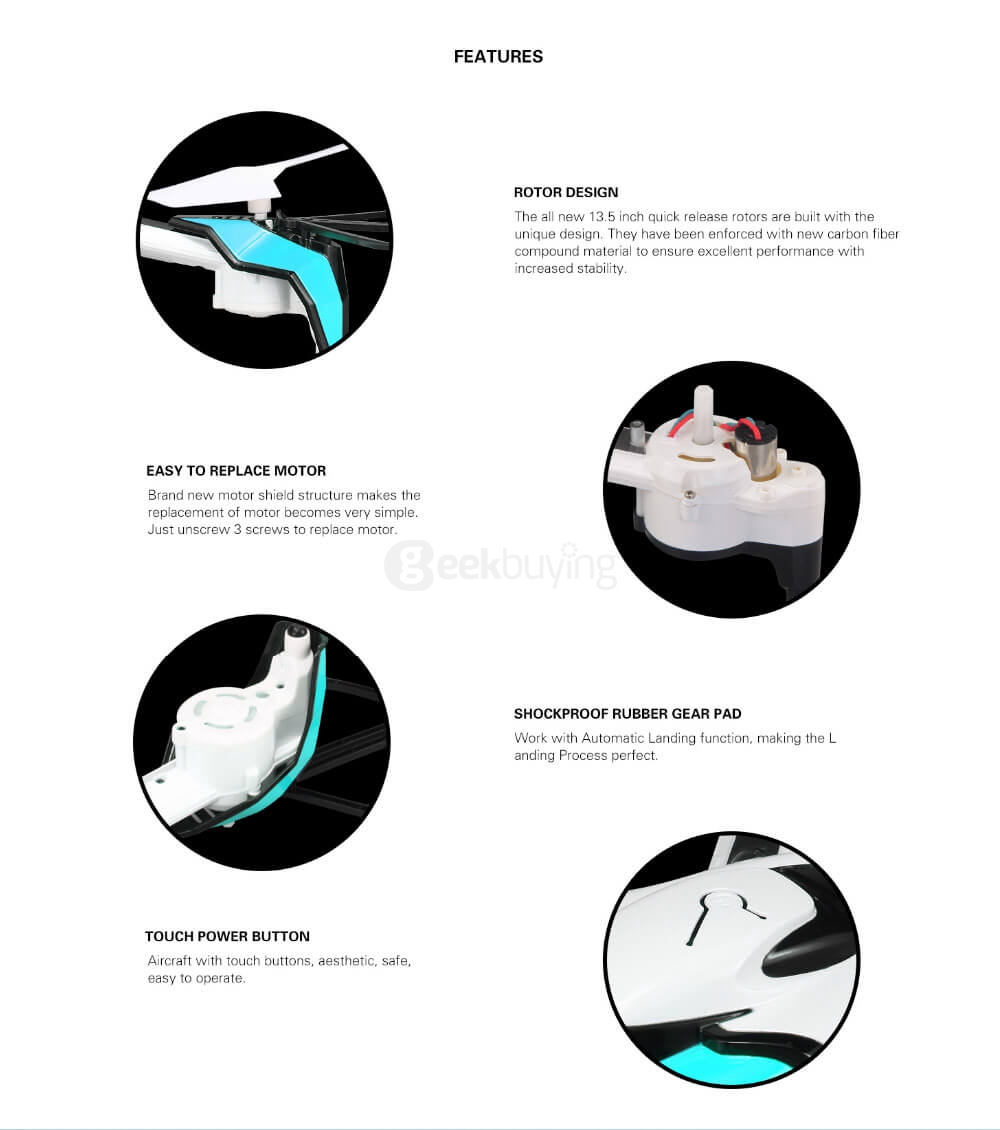 Kaideng K80 Pantonma 2MP Camera WIFI FPV Obstacle Avoidance RC Quadcopter RTF - Blue