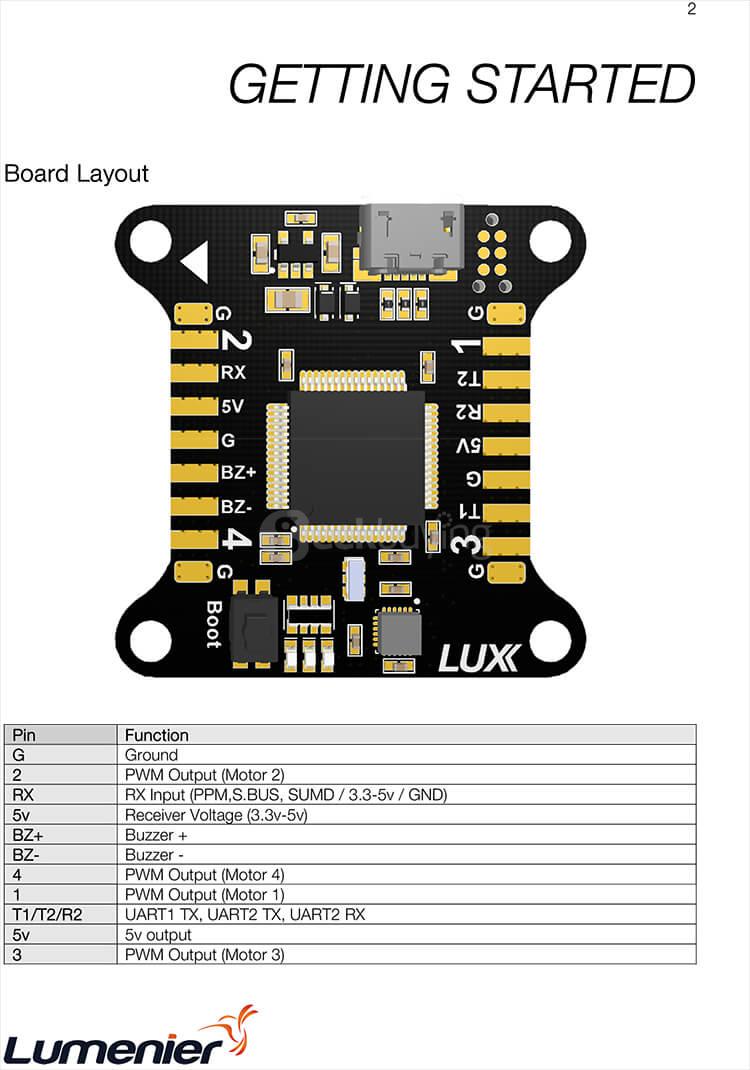 LUX Racer Flight Controller 32-bit Support PPM Serial RX Flight Controller For Multirotor Racing Quadcopters