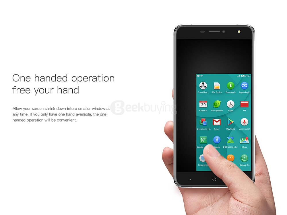 [HK Stock]Doogee X7 Pro 6.0 inch HD Android 6.0 4G LTE Smartphone MT6737 Quad Core 1.3GHz 2GB RAM 16GB ROM 13.0MP VR Supported OTG Fast Charge - Gold