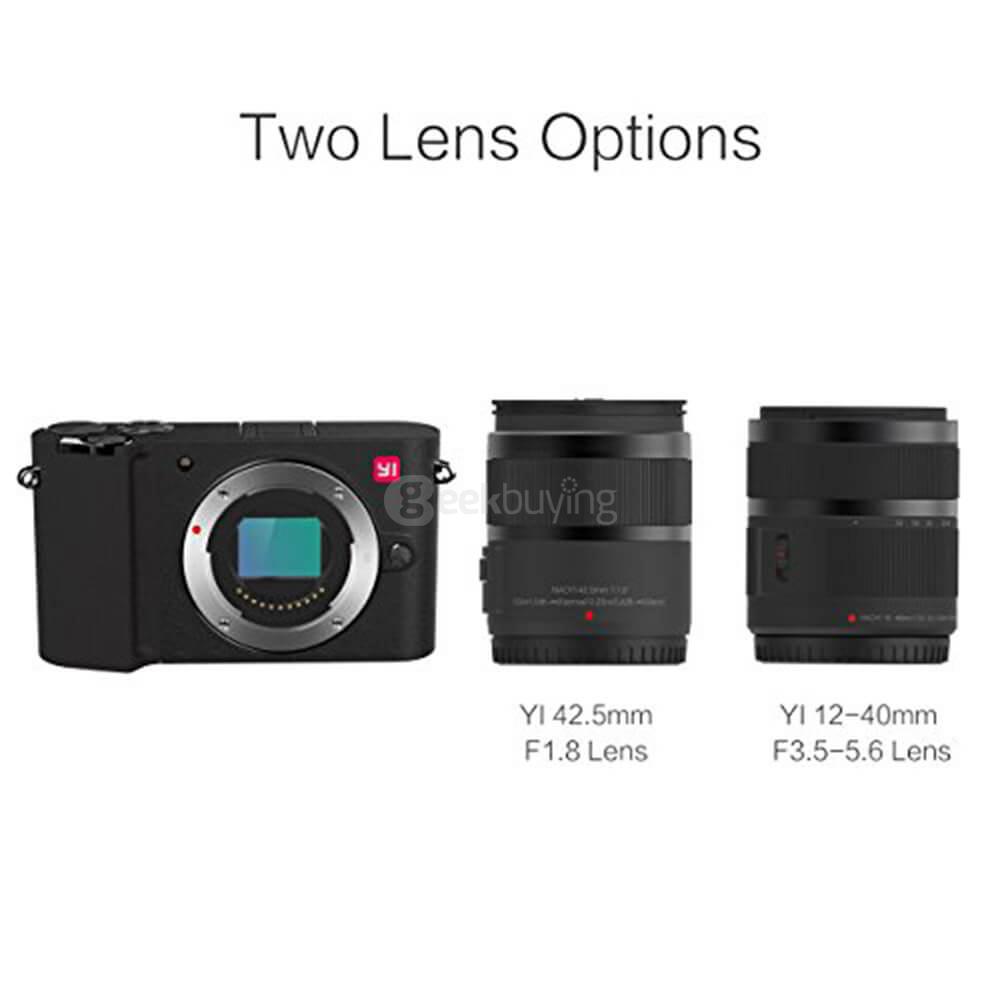 [Spain Stock]Original YI M1 Mirrorless Camera WiFi 4K Dual Lens Camera IMX269 Sensor 20MP 3.0