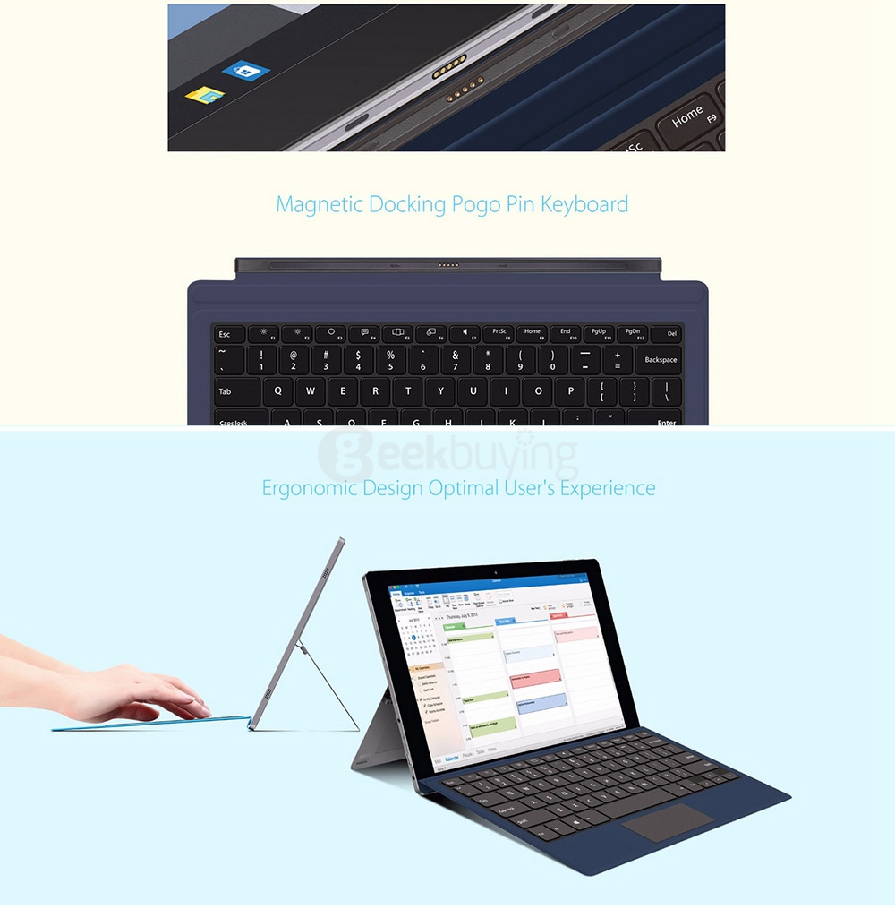Original Teclast Tbook 16S / Tbook 16 Power Magnetic Docking Keyboard TL-T16S - Deep Blue