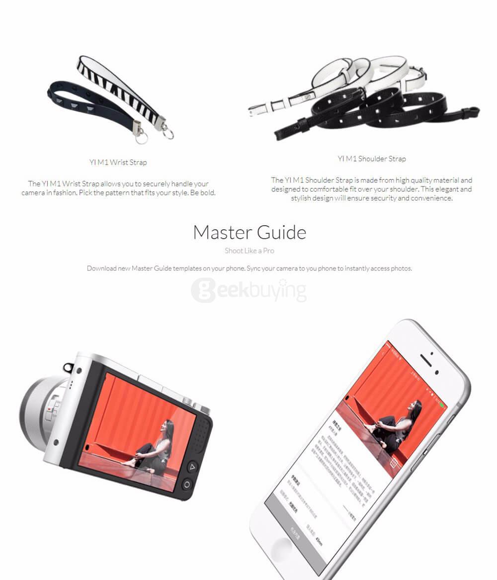 [HK Stock]Original YI M1 Mirrorless Camera WiFi 4K Standard Lens IMX269 Sensor 20MP 3.0