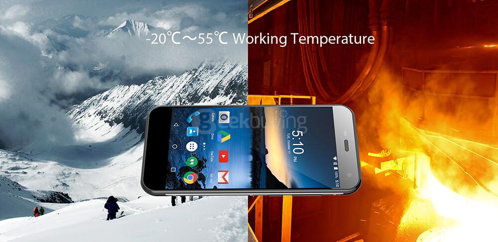 [HK Stock]NOMU S20 IP68 Waterproof 5.0inch HD Android 6.0 4G LTE Rugged Phone MT6737T Octa-core 1.5GHz 3GB 32GB 13.0MP 3000mAh Battery OTG - Black