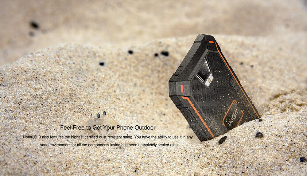 [HK Stock]NOMU S10 IP68 Waterproof 5.0inch HD Android 6.0 4G LTE Rugged Phone MT6737T Quad-core 1.5GHz 2GB 16GB 13.0MP 5000mAh Battery OTG - Orange