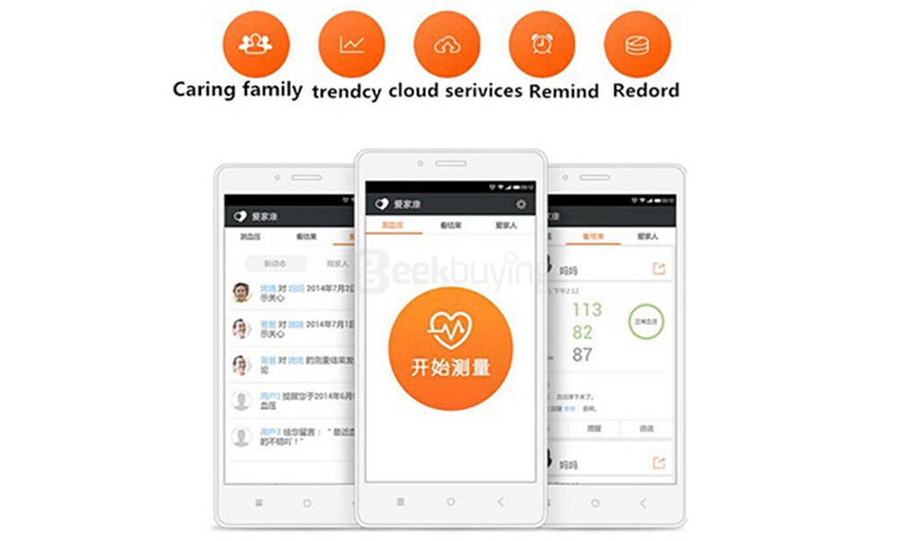 Original Xiaomi iHealth Smart Blood Pressure Dock  Bluetooth 4.0 Sphygmomanometer Electronic Blood Pressure Monitor - White