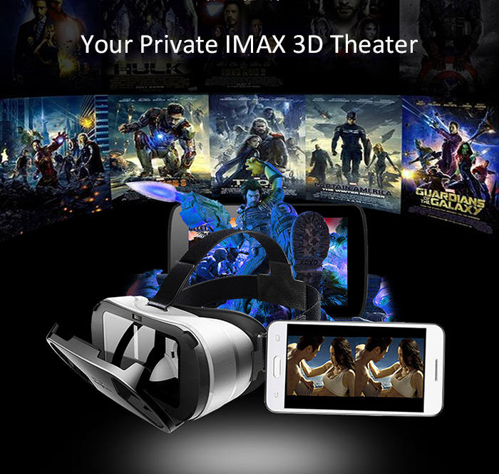 MAGICSEE G1 F0V120 Immersive 3D Virtual Reality VR Headset VR Box for 4 - 6 inch Smartphones - White