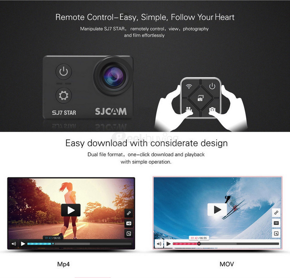 Original SJCAM SJ7 STAR 4K WIFI Action Camera SONY IMX117 CMOS 2.0