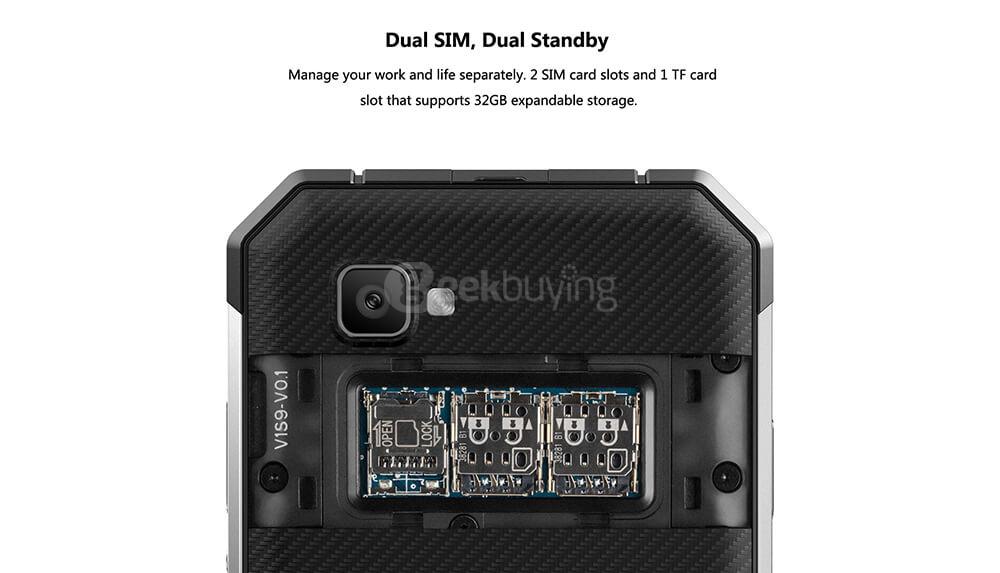 [HK Stock]NOMU S30 IP68 Waterproof 5.5inch FHD Android 6.0 4G LTE Rugged Phone MT6755 Octa-core 2.0GHz 4GB 64GB 16.0MP 5000mAh Battery NFC OTG - Black