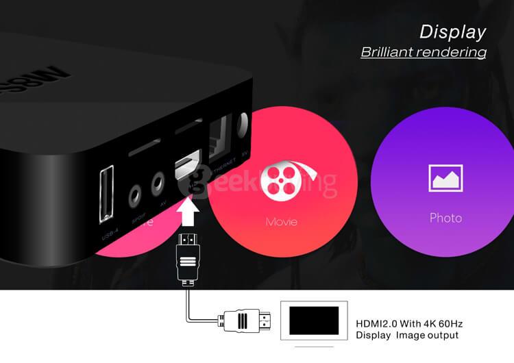 M8S PRO Android 5.1.1 RK3229 4K TV BOX 2G/8G 802.11 b/g/n WIFI LAN KODI DRM DLNA Google TV Remote