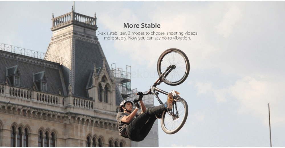 [HK Stock][Official International Version] Xiaoyi YI 3-axis Handheld Gimbal Stabilizer YI 4K Action Camera Kit Ambarella A9SE75 Sony IMX377 12MP 155&lrm; Degree 1400mAh EIS LDC Sport Camera - Black