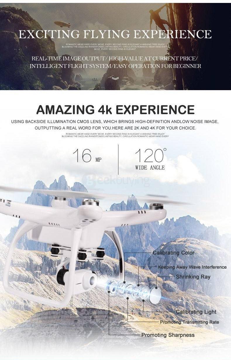 UPair One UPair-Chase 5.8G FPV 2.7K 12MP HD Camera 2-Axis Gimbal RC Quadcopter (Newest Version)