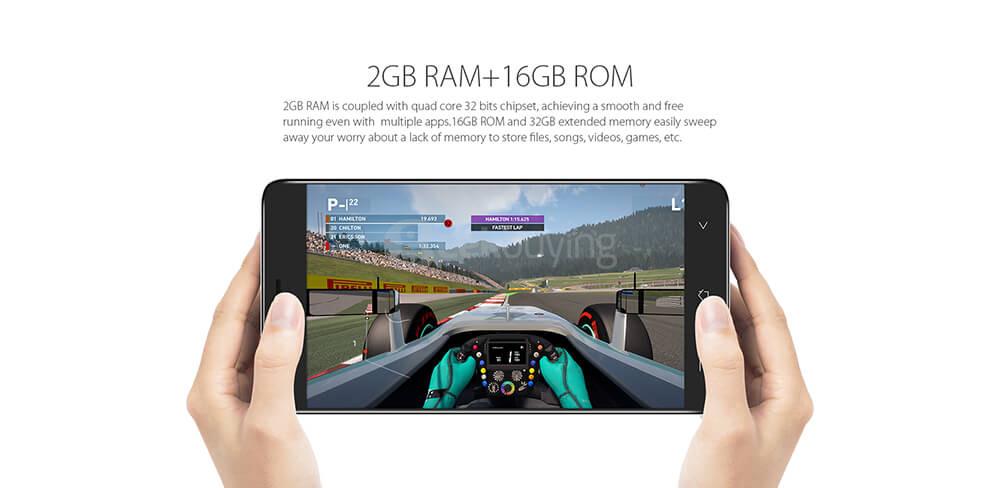 [HK Stock]Blackview E7S 5.5inch HD 2.5D Screen Android 6.0 Smartphone MT6580 Quad Core 1.3GHz 2GB RAM 16GB ROM 8.0MP Touch ID - White