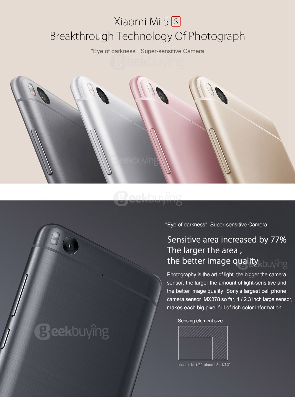 [Spain Stock][Package B]Xiaomi Mi 5S 5.15inch FHD MIUI 8 Android 6.0 4G LTE Qualcomm Snapdragon 821 Quad Core 4GB 32GB Smartphone(Silver) + Tempered Glass + Soft Case