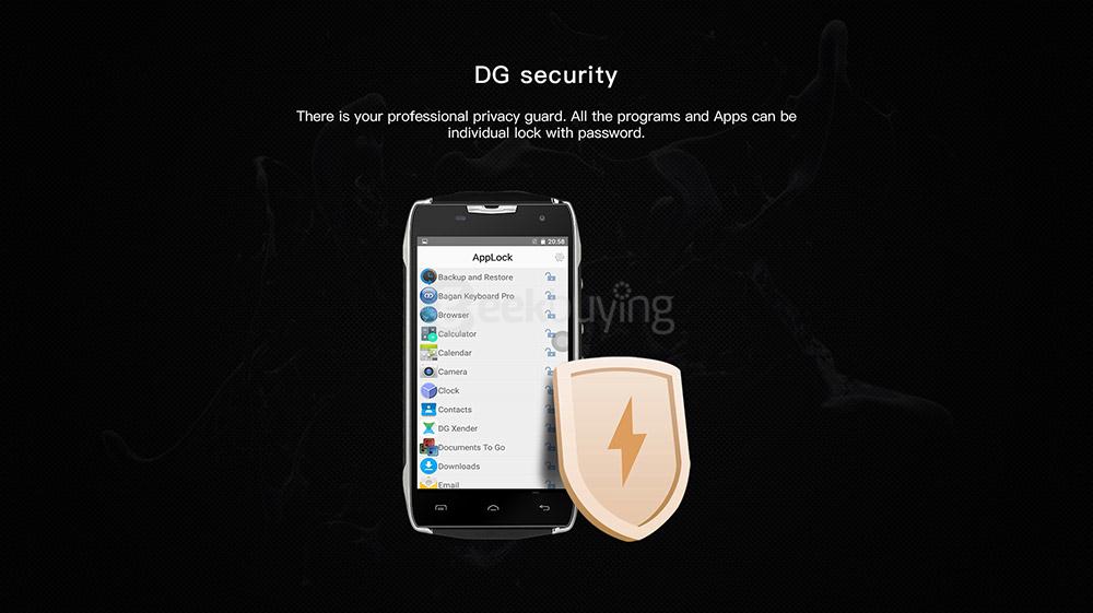 [HK Stock]Doogee T5 LITE 5.0inch HD Android 6.0 IP67 Waterproof Business Sport Phone MT6735 Quad Core 1.0GHz 2GB 16GB 5.0MP 8.0MP OTG 4500mAh Battery - Black