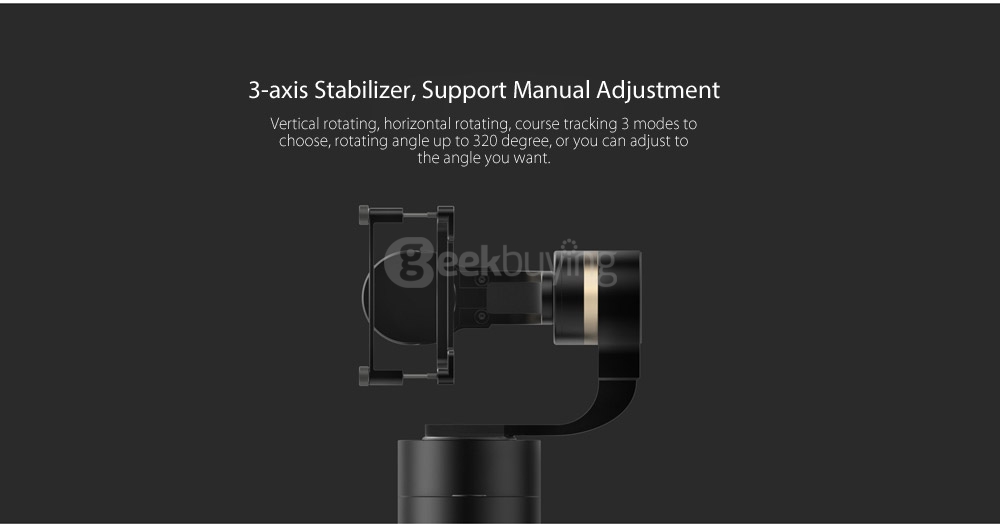 [HK Stock][Official International Version] Xiaoyi YI 3-axis Handheld Gimbal Stabilizer YI 4K Action Camera Kit Ambarella A9SE75 Sony IMX377 12MP 155&lrm; Degree 1400mAh EIS LDC Sport Camera - Black