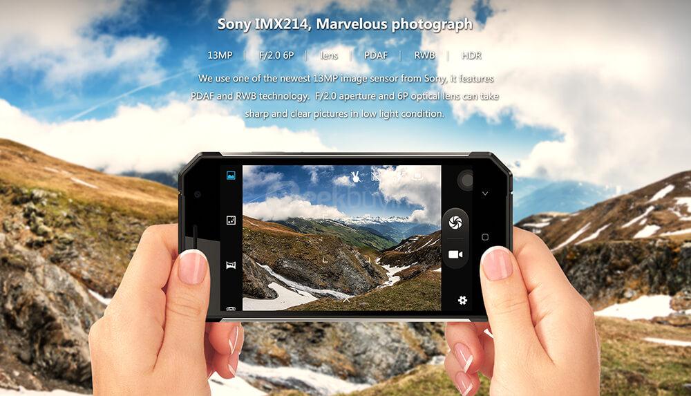 [HK Stock]NOMU S30 IP68 Waterproof 5.5inch FHD Android 6.0 4G LTE Rugged Phone MT6755 Octa-core 2.0GHz 4GB 64GB 16.0MP 5000mAh Battery NFC OTG - Black