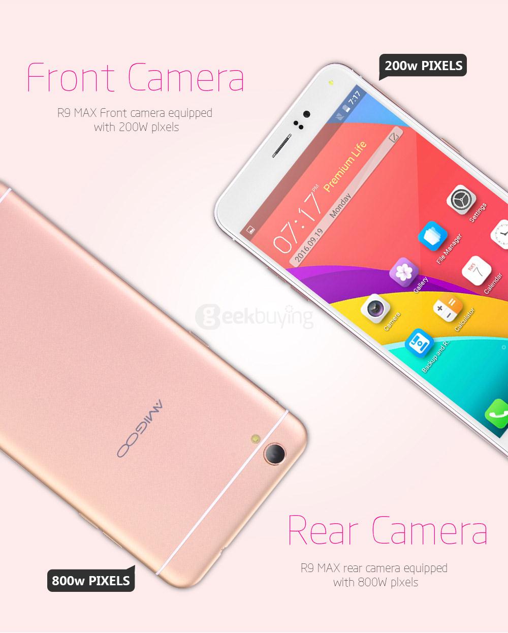 AMIGOO R9 Max 6.0inch 2.5D Screen Android 5.1 3G Smartphone MT6580 Quad Core 1.3GHz 1GB RAM 8GB ROM 8.0MP Bluetooth WIFI GPS - Rose Gold