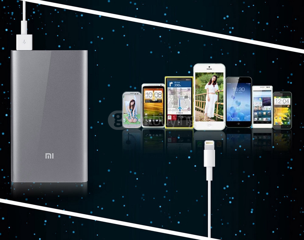 [Bundle] Original Xiaomi Mi Pro 10000mAh Type-C USB Power Bank (With Protective Case And Micro USB/Type-C 2-in-1 Cable) - Gold