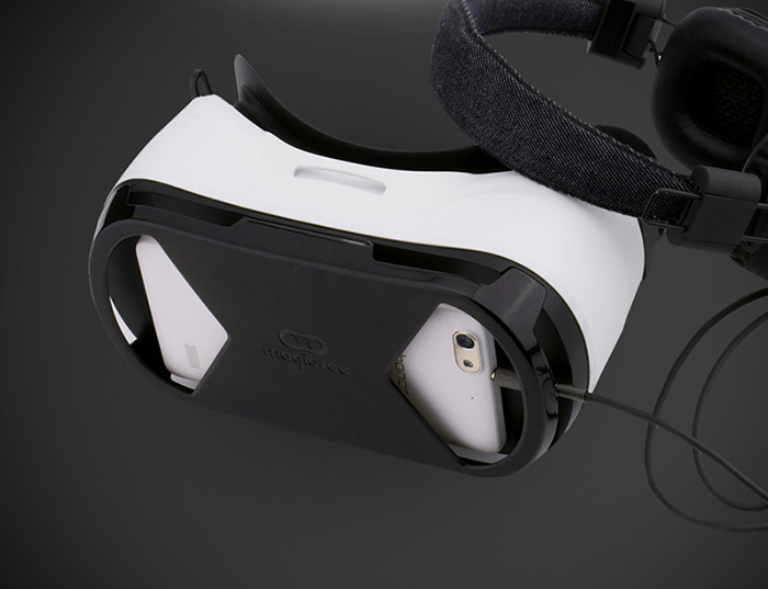 MAGICSEE G1 F0V120 Immersive 3D Virtual Reality VR Headset VR Box for 4 - 6 inch Smartphones - White