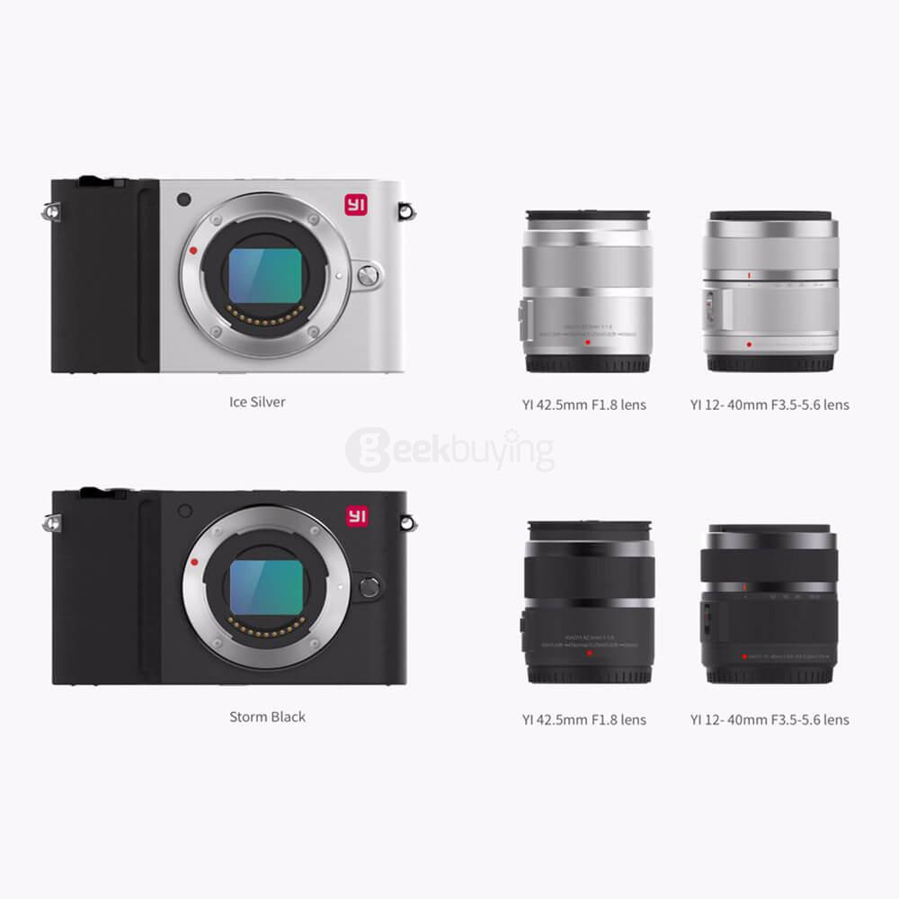 [Spain Stock]Original YI M1 Mirrorless Camera WiFi 4K Dual Lens Camera IMX269 Sensor 20MP 3.0
