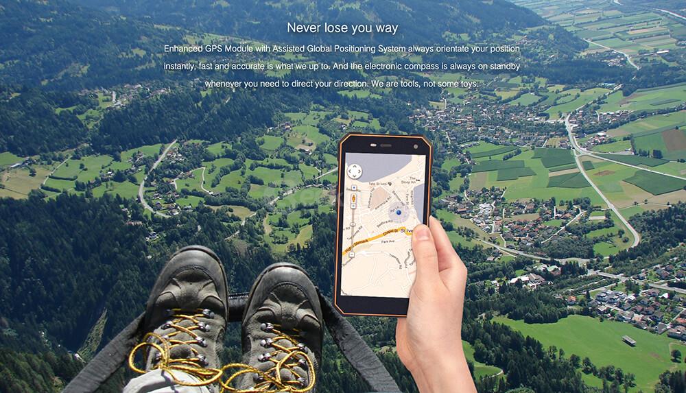 [HK Stock]NOMU S10 IP68 Waterproof 5.0inch HD Android 6.0 4G LTE Rugged Phone MT6737T Quad-core 1.5GHz 2GB 16GB 13.0MP 5000mAh Battery OTG - Orange