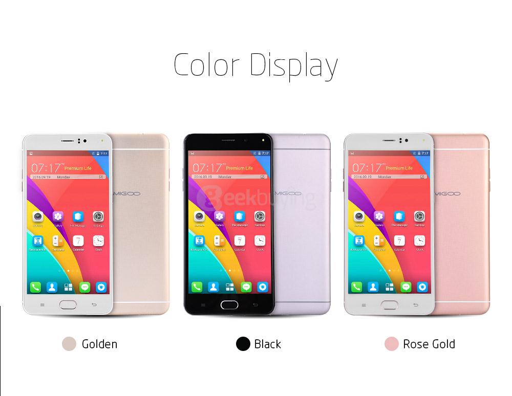 AMIGOO R9 Max 6.0inch 2.5D Screen Android 5.1 3G Smartphone MT6580 Quad Core 1.3GHz 1GB RAM 8GB ROM 8.0MP Bluetooth WIFI GPS - Rose Gold