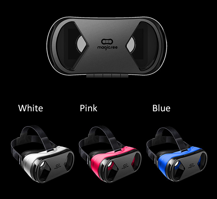 MAGICSEE G1 F0V120 Immersive 3D Virtual Reality VR Headset VR Box for 4 - 6 inch Smartphones - White