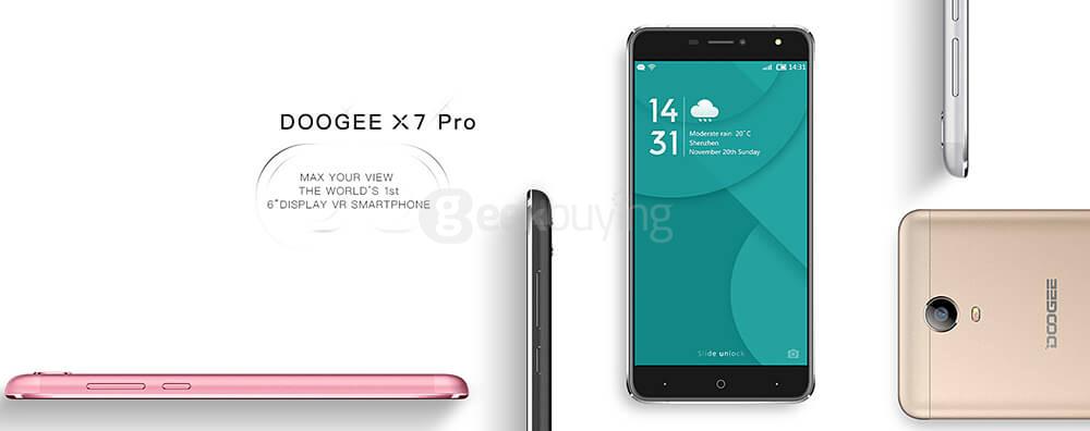 [HK Stock]Doogee X7 Pro 6.0 inch HD Android 6.0 4G LTE Smartphone MT6737 Quad Core 1.3GHz 2GB RAM 16GB ROM 13.0MP VR Supported OTG Fast Charge - Silver