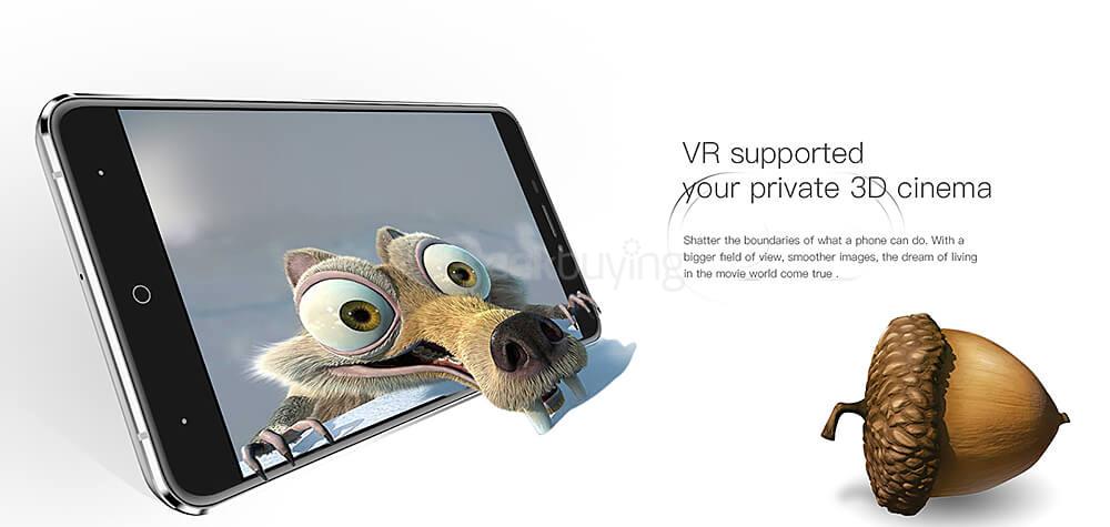 [HK Stock]Doogee X7 Pro 6.0 inch HD Android 6.0 4G LTE Smartphone MT6737 Quad Core 1.3GHz 2GB RAM 16GB ROM 13.0MP VR Supported OTG Fast Charge - Gold