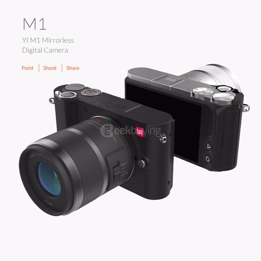 [HK Stock]Original YI M1 Mirrorless Camera WiFi 4K Digital Camera Dual Lens IMX269 Sensor 20MP 3.0