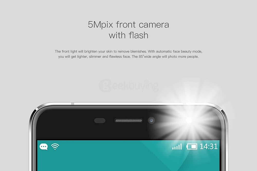 [HK Stock]Doogee X7 Pro 6.0 inch HD Android 6.0 4G LTE Smartphone MT6737 Quad Core 1.3GHz 2GB RAM 16GB ROM 13.0MP VR Supported OTG Fast Charge - Gold