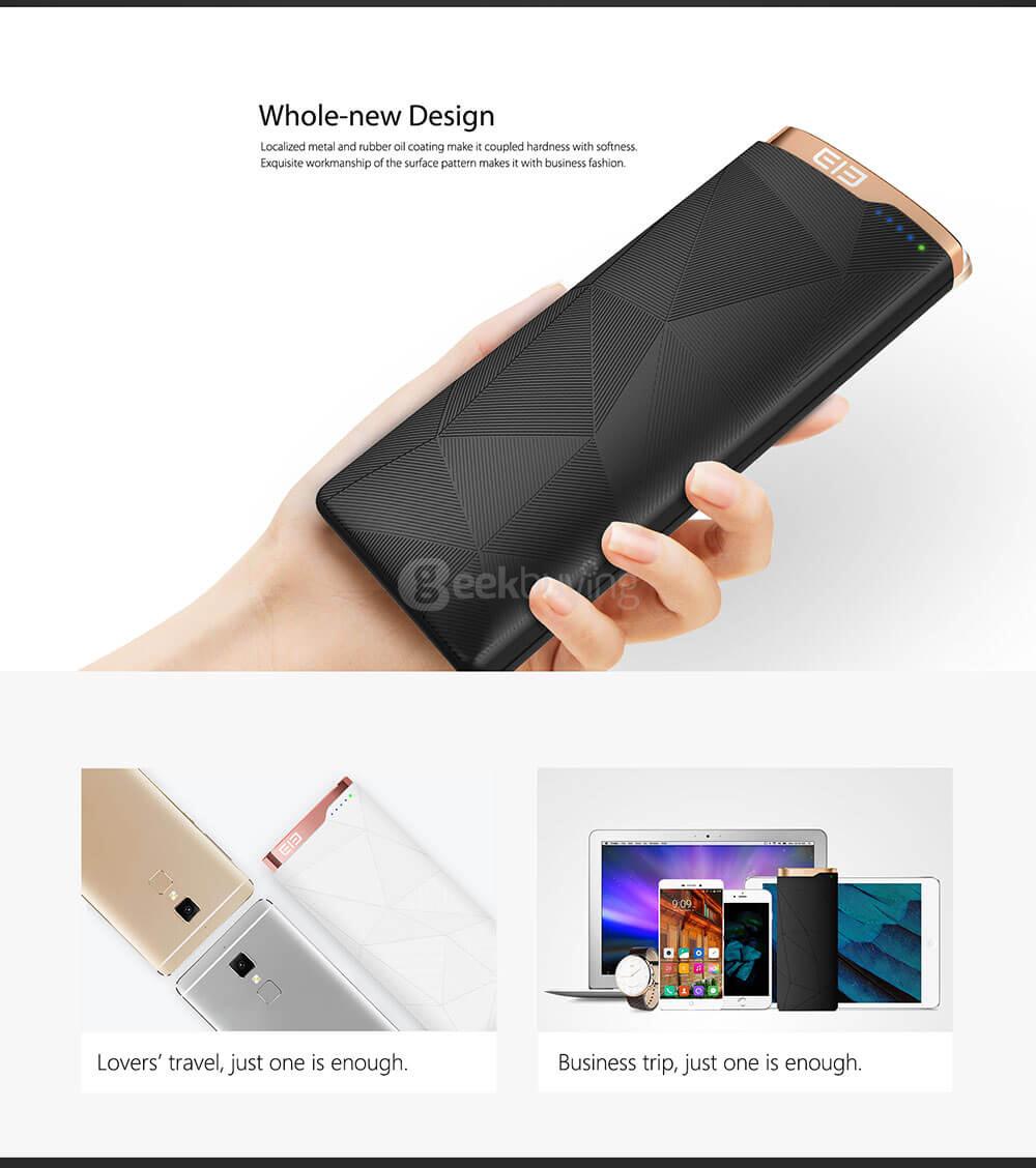 Elephone Power Thunder 16000mAh Type-C Mobile Power Bank Qualcomm Certification QC3.0 LED Indicators - Gold