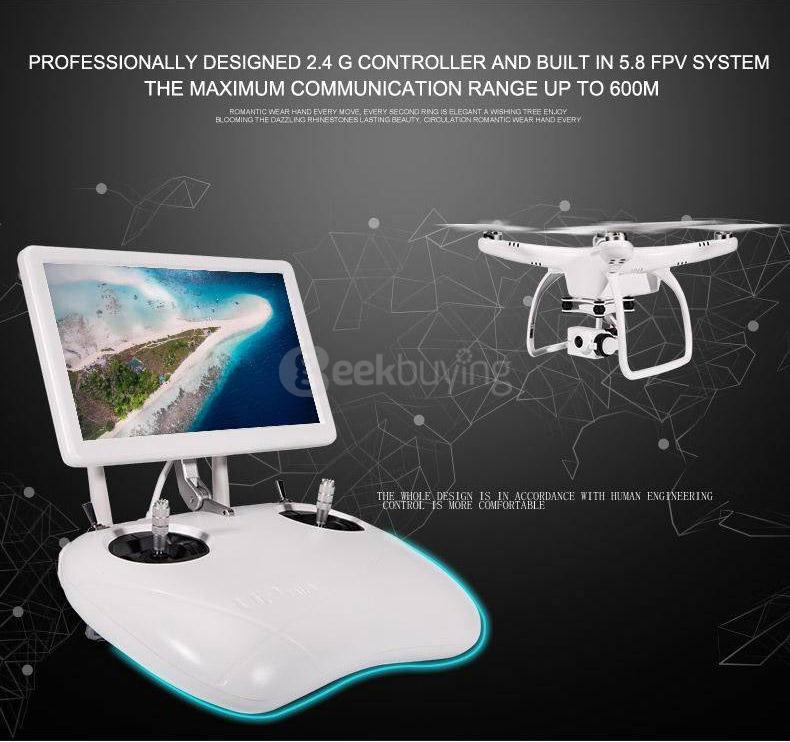 UPair One UPair-Chase 5.8G FPV 2.7K 12MP HD Camera 2-Axis Gimbal RC Quadcopter (Newest Version)