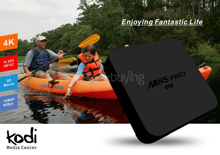 M8S PRO Android 5.1.1 RK3229 4K TV BOX 2G/8G 802.11 b/g/n WIFI LAN KODI DRM DLNA Google TV Remote
