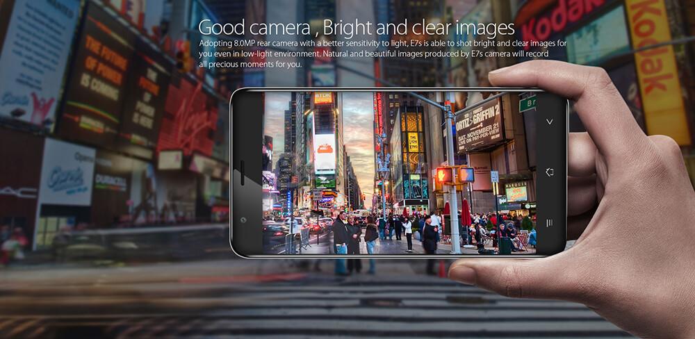[HK Stock]Blackview E7S 5.5inch HD 2.5D Screen Android 6.0 Smartphone MT6580 Quad Core 1.3GHz 2GB RAM 16GB ROM 8.0MP Touch ID - White