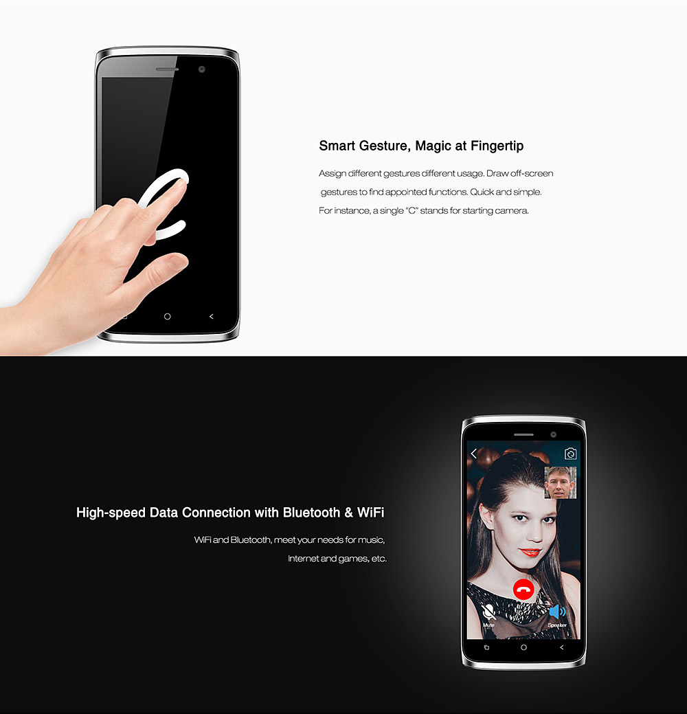 [HK Stock]Bluboo Mini 4.5inch IPS QHD Android 6.0 3G Smartphone MT6580 Quad Core 1.3GHz 1GB RAM 8GB ROM 5.0MP 8.0MP WIFI Bluetooth - Blue