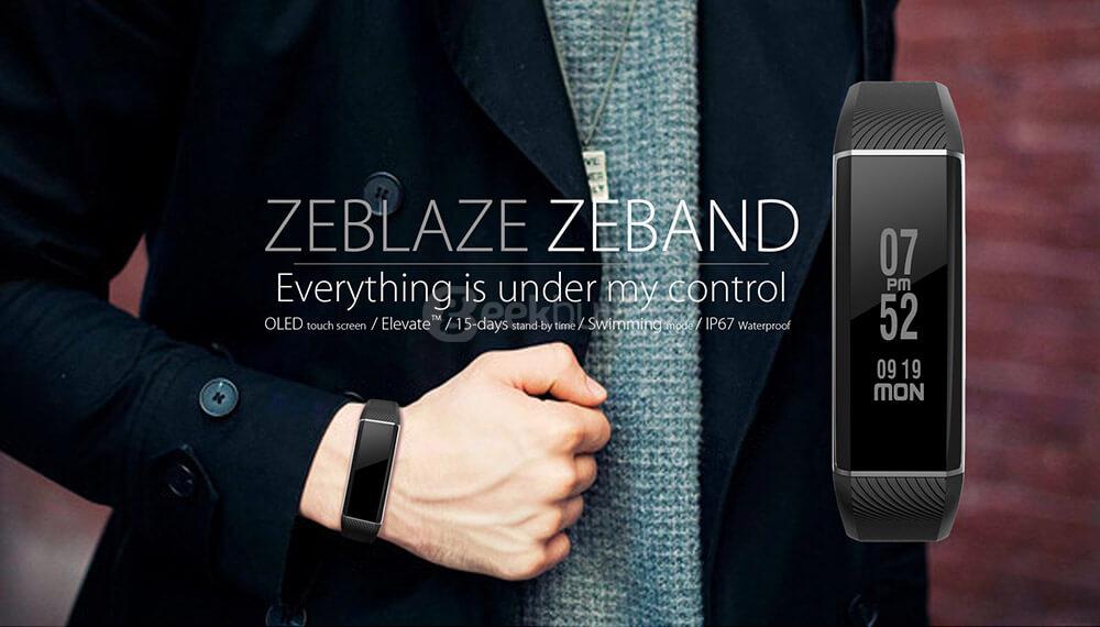 Zeblaze ZeBand BLE4.0 Heart Rate Monitor Smartband IP67 Swimming Mode Sleep Fitness Tracker OLED Display for Android iOS - Purple