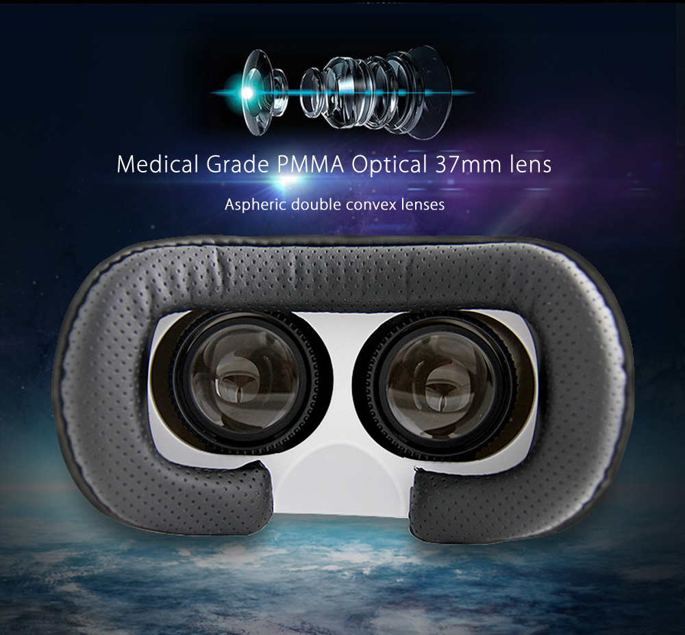 VLITI OP-001 FOV100 Immersive 3D VR Virtual Reality Headset IPD Focus Adjustable for 4-5.5 Inches Smartphones
